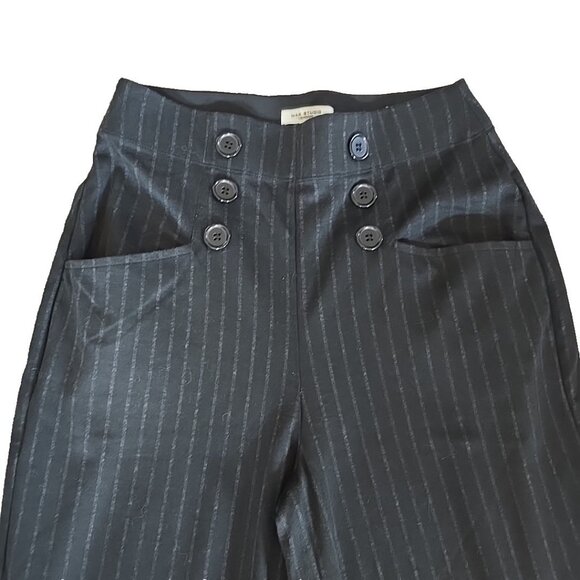 Max Studio London Pants Womens  XS Black Wide Leg High Rise Pull On Stretch - Picture 2 of 8